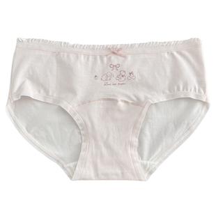 5条装纯棉内裤女生裆部加长可爱透气7A抗菌中腰三角裤女士新款A类