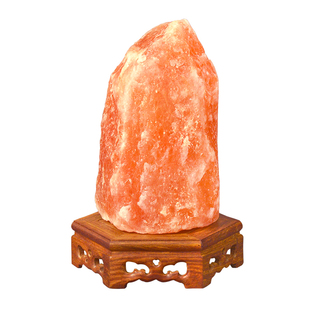 盐灯摆件喜马拉雅进口天然水晶矿石客厅卧室金字塔冥想招财小夜灯