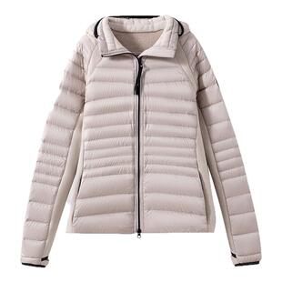 【免代版】90鸭绒 户外运动风连帽立裁拼接薄款排骨羽绒服外套