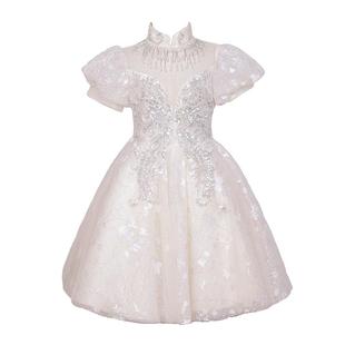 女童礼服花童婚礼小女孩钢琴演出服儿童高端主持人生日公主裙秋冬