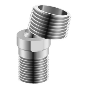 304不锈钢万向曲脚淋浴龙头变径弯角混水阀花洒接口歪斜调节配件