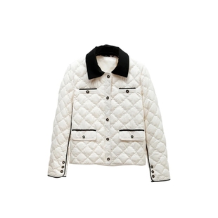 小香风轻薄羽绒服女2023秋冬新款时尚韩版小个子白鸭绒宽松外套潮