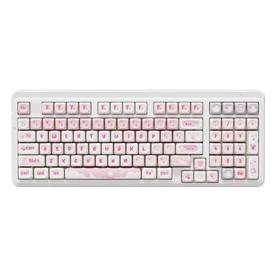 达尔优三模零食小兔卡通机械键盘