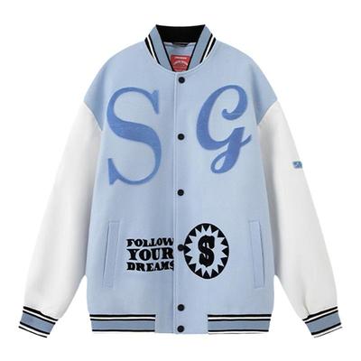 SG学院风夹棉美式棒球服