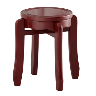 仿古实木圆凳子餐凳换鞋凳叠放复古家用艺术凳吃饭凳方凳长条高凳