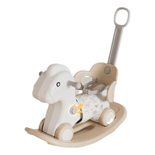 feelkids儿童摇马宝宝摇摇马二合一婴儿玩具小木马两用幼儿溜溜车