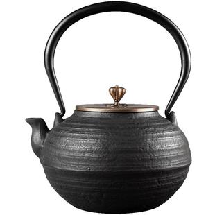 日本龙颜堂南部铁壶平丸筋纯手工铸铁壶电陶炉烧水泡茶专用煮茶器