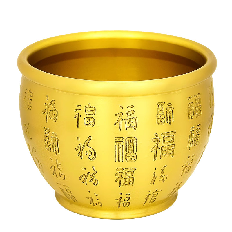 冰箱上的百福缸黄铜米缸大聚宝盆