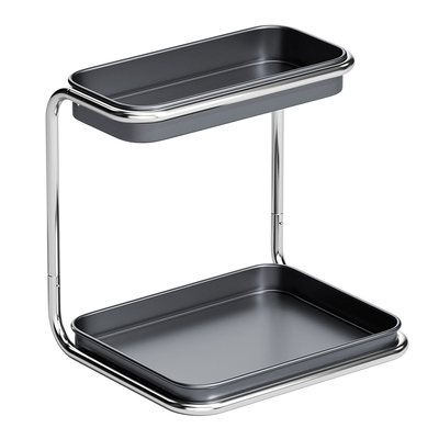 厨房调料双层置物架加粗不锈钢架