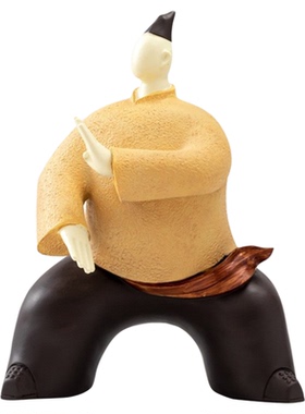 新中式太极人物雕塑国风艺术摆件