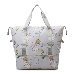 可爱短途手提旅行包女轻便大容量旅游登机产妇孕妇待产行李收纳袋