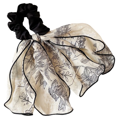 桃子柚高级感仙女蝴蝶结飘带发圈