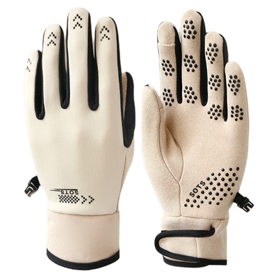 2025新款保暖手套女冬季骑行电动车加绒厚防风防寒防水触屏冬天男