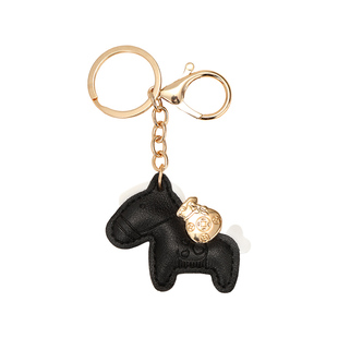 马上有钱钥匙扣皮质挂件个性创意汽车钥匙链精致男女情侣包包挂饰