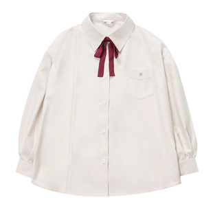 樱花家族原创jk制服衬衫【立泉夏彩色版】方领学院风日系宽松长袖