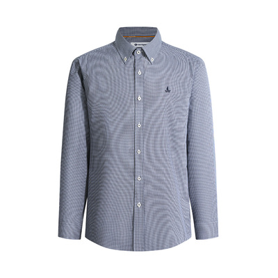 Navigare纯棉格子休闲长袖衬衫