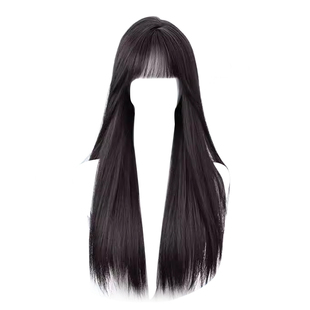 【日漫少女】美宿假发女长发齐刘海黑长直全头套自然仿真发假发套