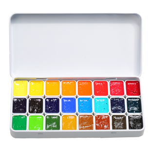 mg  艺术家水彩颜料 24色 36色 1ml 小铁盒分装 敏小姐美术馆