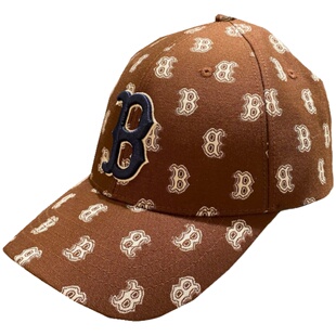 韩国MLB帽子硬顶洋基队字母NY休闲老花棒球帽情侣鸭舌帽弯檐调节