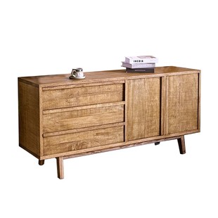 Ni+尼家美式乡村复古餐边柜咖啡厅日式侘寂实木斗柜民宿玄关柜子