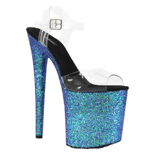 2022年新款闪亮表演高跟鞋17cm20公分舞台走秀礼服T台超高跟凉鞋