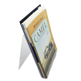 亚克力书架a4展示架图书陈列架画册a5摆台书托展架杂志透明展示架