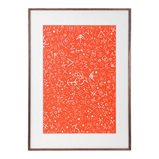 二里头文字拓片装饰画民宿空间茶馆咖啡馆背景墙原创实木高端挂画