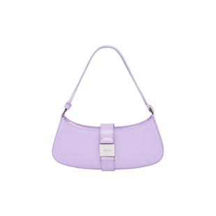 alloy/乐几紫色牛皮单肩手提腋下包小众时尚休闲尤莱特穿搭