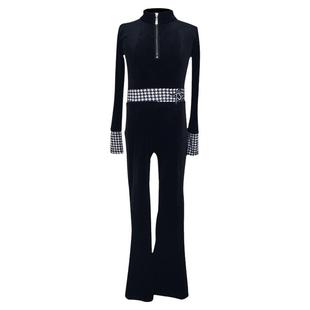 拉丁舞裤子女童秋冬练功服长袖专业训练服少儿舞蹈长袖练习服班服