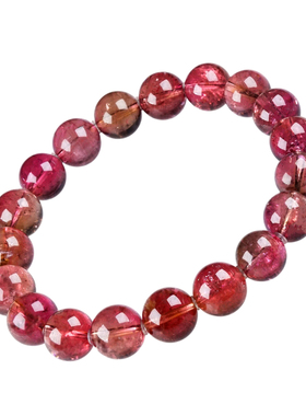 超唯珍藏级卢比莱红碧玺手串