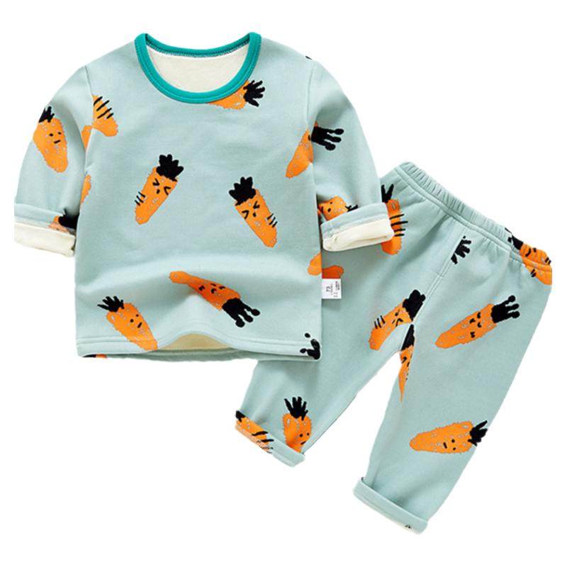 儿童保暖内衣套装加绒加厚冬季男童男宝宝秋衣秋裤女童保暖衣套装