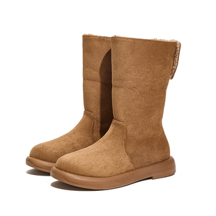 回力雪地靴女25新款冬季加绒保暖棉靴厚底止滑中筒靴美拉德时装靴