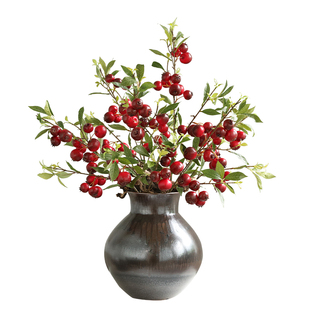 晶华仿真花苹果山楂果子果实拍摄道具中式花艺配材家居插花花束