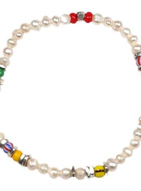 pohier男女珍珠纯银原创手链