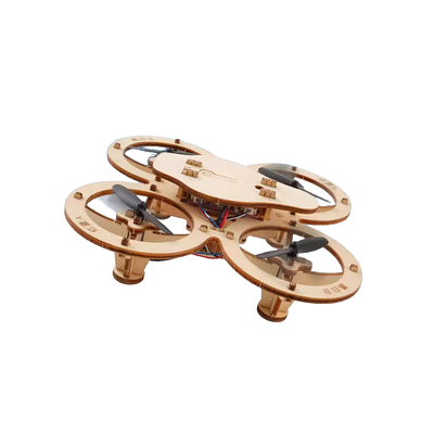 木质拼装四轴飞行器无人机模型
