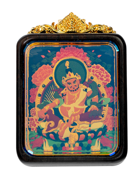 手绘擦擦唐卡吊坠黄财绿度母