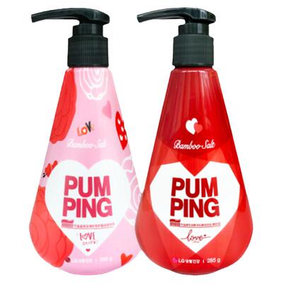 LG生活健康 竹盐原生白美白防牙石派缤牙膏285g（LOVE限定款）