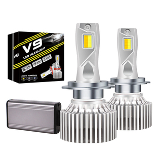 威莱圣 双色LED前大灯6000K3000K汽车灯泡雨天穿透力强