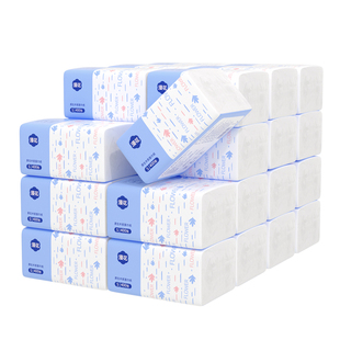 漫花400张大包抽纸家用实惠装擦手餐巾纸卫生纸巾整箱批面巾纸抽