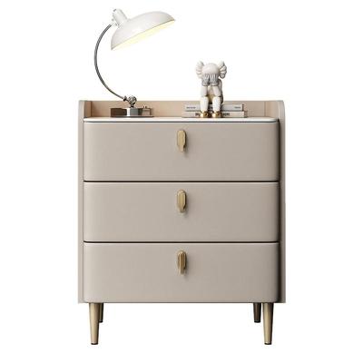 三层实木大容量床头柜