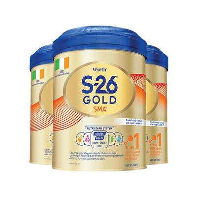 【自营】惠氏港版金装1段850g*3