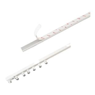 窗帘轨道免打孔滑轨侧装顶装自粘静音超薄导轨窗帘配件杆粘轨滑道