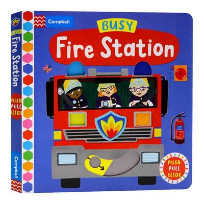 新版忙碌的消防站英文原版绘本