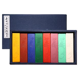 维新 非遗传承人研制《兰草》彩墨矿物颜料墨条墨块纯手工制作书画绘画墨锭 文房四宝老胡开文胡嘉明徽墨送礼