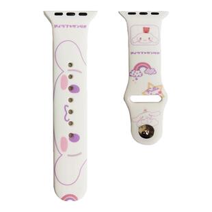 适用酷比亚Y01清华同方S01班比兔Z01儿童电话手表印花硅胶35mm带