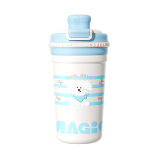 保温杯女款316不锈钢可爱高颜值便携吸管水杯办公室带茶隔果茶杯