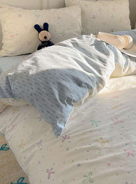 60支全棉100纯棉床上四件套卡通被套宿舍学生三件套床笠床单4件套