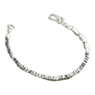 碎银方块|熙素碎银几两999足银碎银子手链简约实心纯银手工银首饰