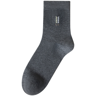 浪莎纯棉袜子男士运动秋冬中筒袜新款全棉诸暨吸汗防臭男薄款长袜