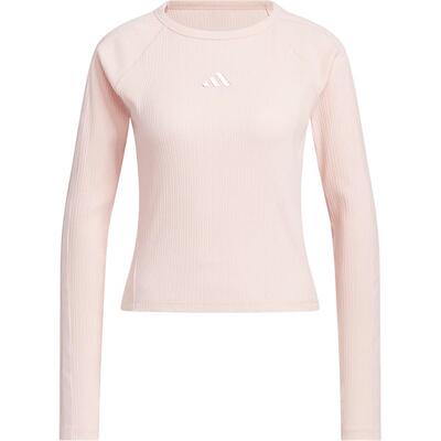 Adidas/阿迪达斯官方正品2025女士修身亲肤柔软透气长袖T恤KB7755
